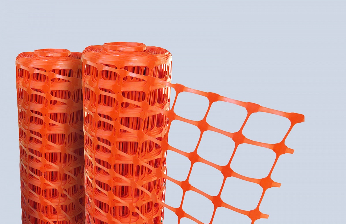 Ограждающая сетка оранжевая